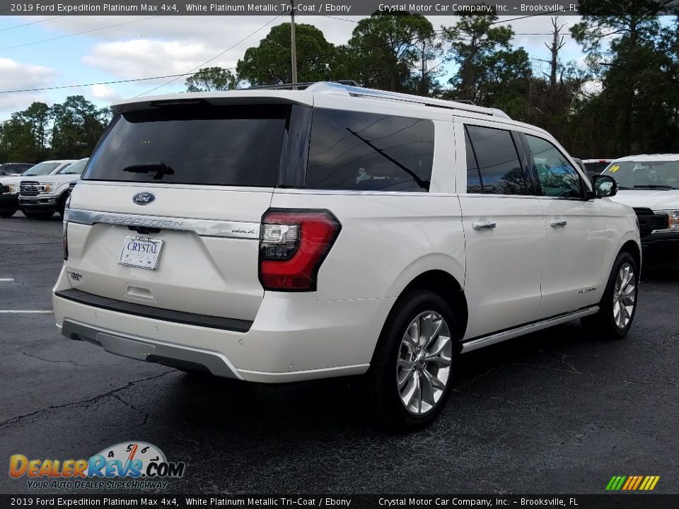 2019 Ford Expedition Platinum Max 4x4 White Platinum Metallic Tri-Coat / Ebony Photo #5