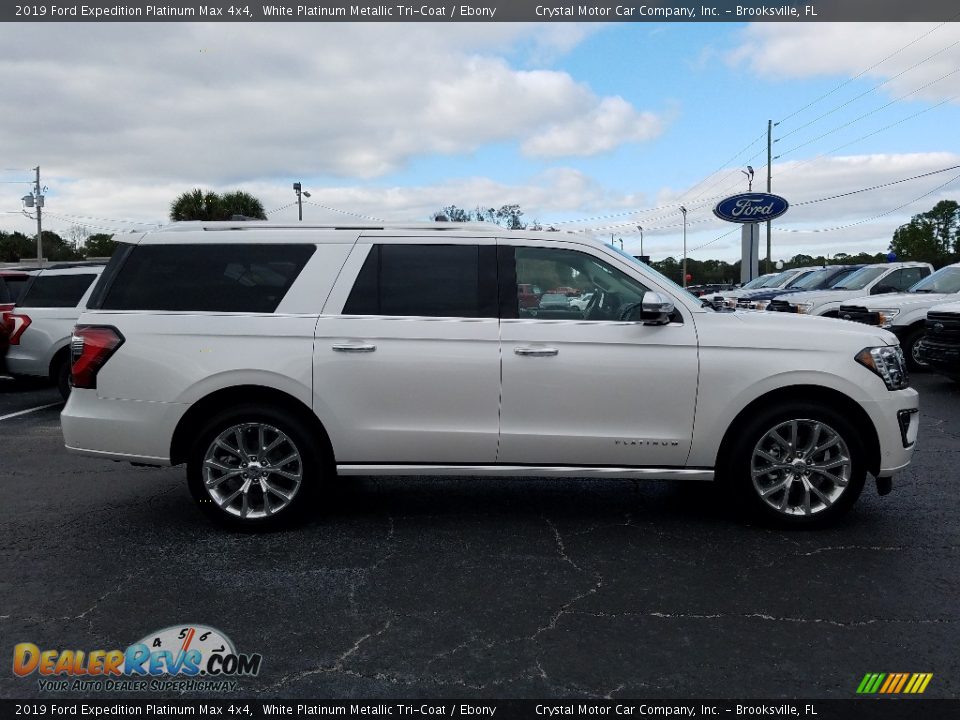 2019 Ford Expedition Platinum Max 4x4 White Platinum Metallic Tri-Coat / Ebony Photo #6