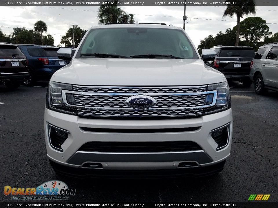 2019 Ford Expedition Platinum Max 4x4 White Platinum Metallic Tri-Coat / Ebony Photo #8