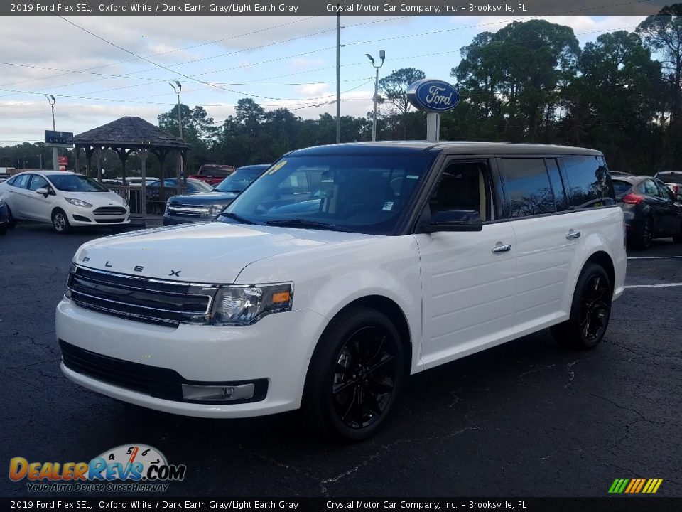 2019 Ford Flex SEL Oxford White / Dark Earth Gray/Light Earth Gray Photo #1