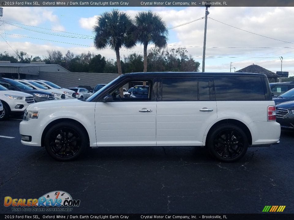 2019 Ford Flex SEL Oxford White / Dark Earth Gray/Light Earth Gray Photo #2
