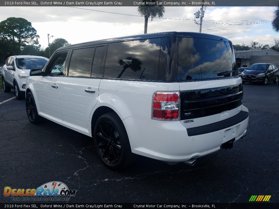 2019 Ford Flex SEL Oxford White / Dark Earth Gray/Light Earth Gray Photo #3