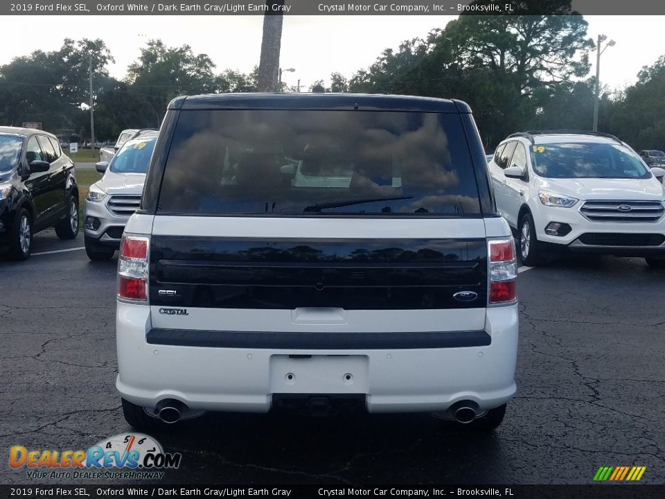 2019 Ford Flex SEL Oxford White / Dark Earth Gray/Light Earth Gray Photo #4