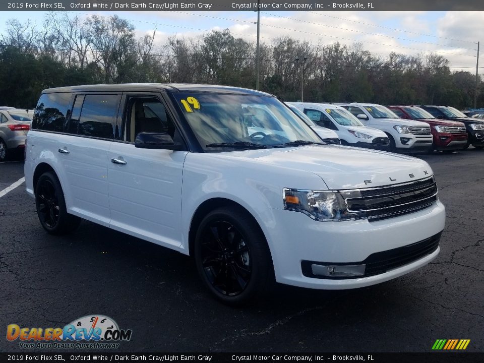 2019 Ford Flex SEL Oxford White / Dark Earth Gray/Light Earth Gray Photo #7