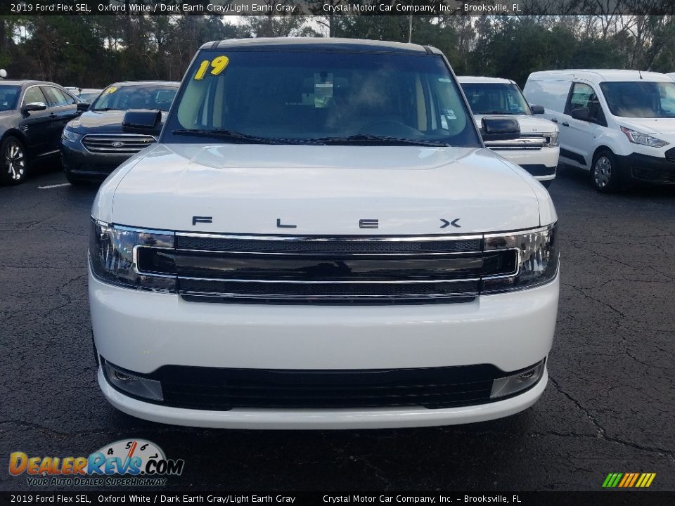 2019 Ford Flex SEL Oxford White / Dark Earth Gray/Light Earth Gray Photo #8
