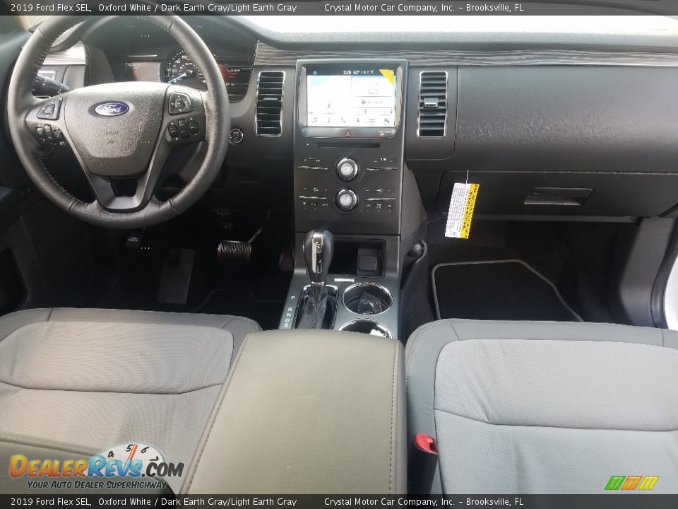 2019 Ford Flex SEL Oxford White / Dark Earth Gray/Light Earth Gray Photo #14