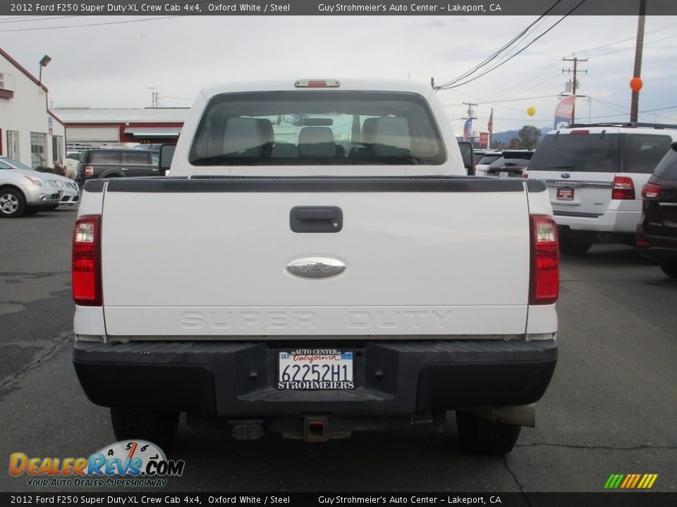 2012 Ford F250 Super Duty XL Crew Cab 4x4 Oxford White / Steel Photo #6