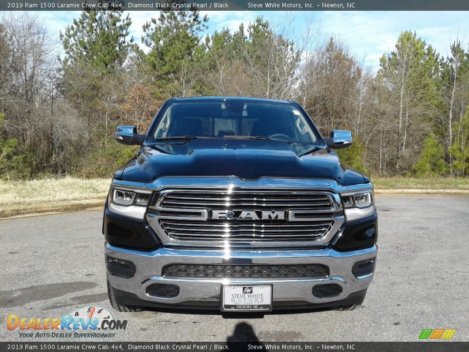 2019 Ram 1500 Laramie Crew Cab 4x4 Diamond Black Crystal Pearl / Black Photo #3