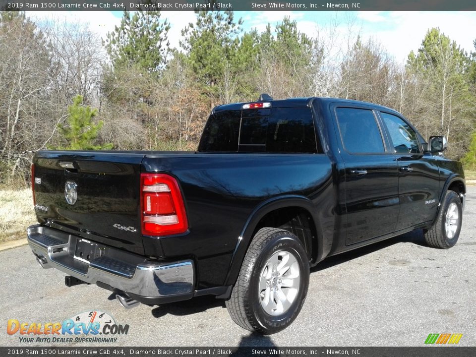 2019 Ram 1500 Laramie Crew Cab 4x4 Diamond Black Crystal Pearl / Black Photo #6