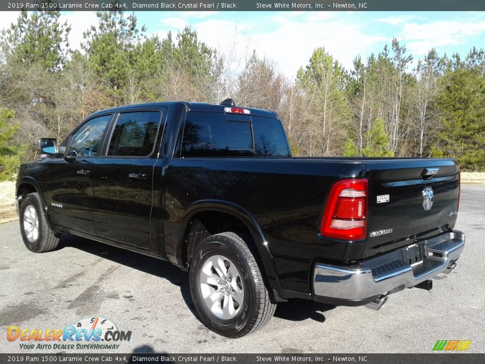 2019 Ram 1500 Laramie Crew Cab 4x4 Diamond Black Crystal Pearl / Black Photo #8