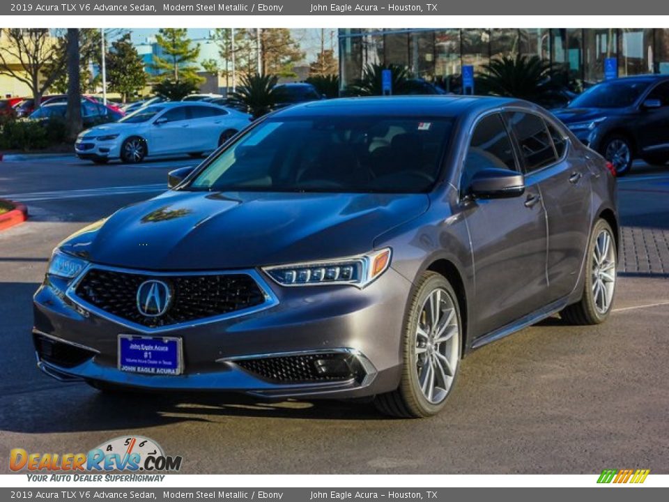 2019 Acura TLX V6 Advance Sedan Modern Steel Metallic / Ebony Photo #3