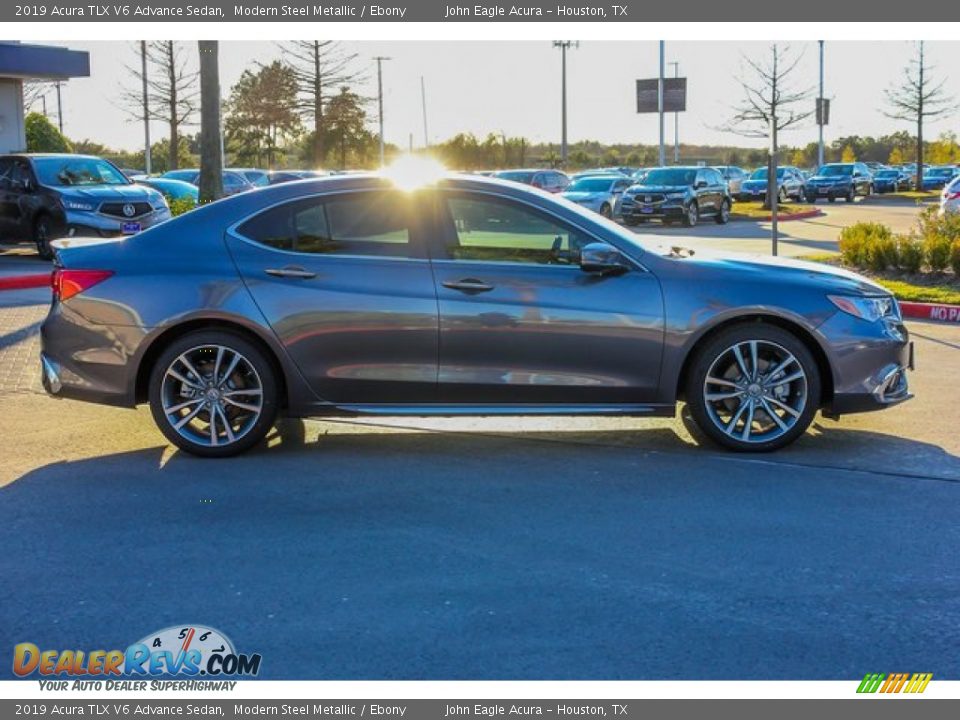 2019 Acura TLX V6 Advance Sedan Modern Steel Metallic / Ebony Photo #8