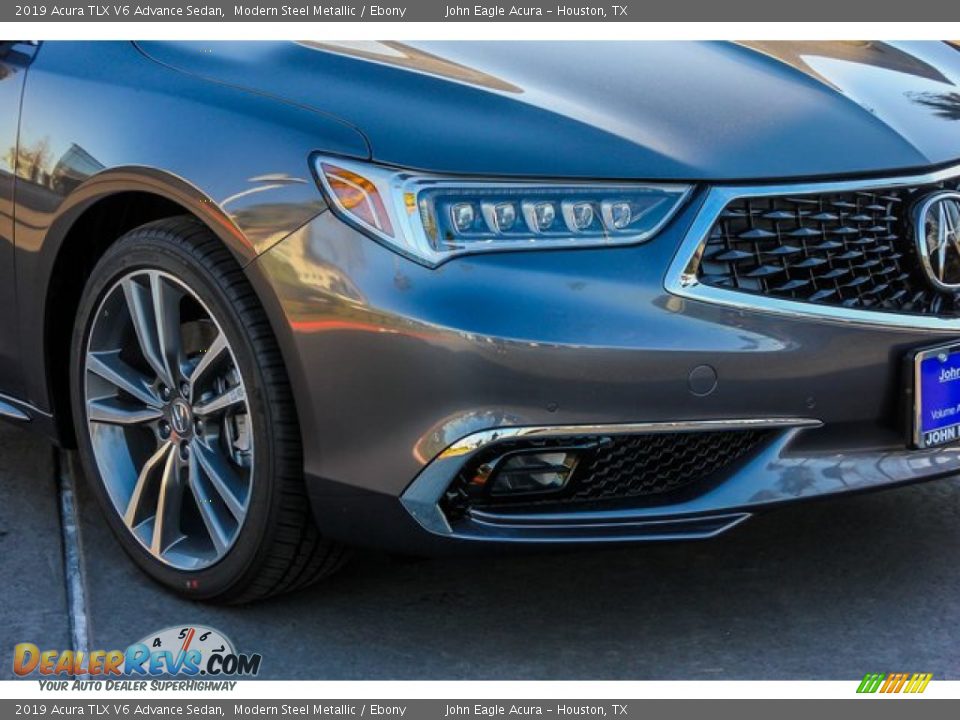 2019 Acura TLX V6 Advance Sedan Modern Steel Metallic / Ebony Photo #11