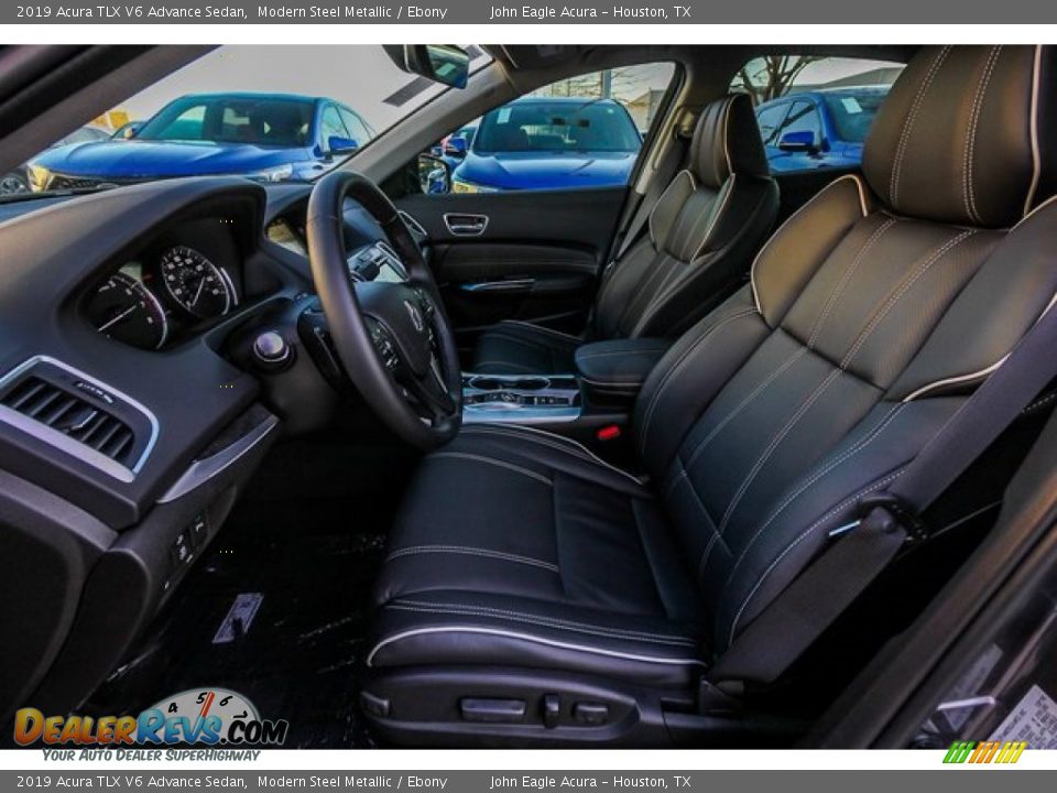 2019 Acura TLX V6 Advance Sedan Modern Steel Metallic / Ebony Photo #16