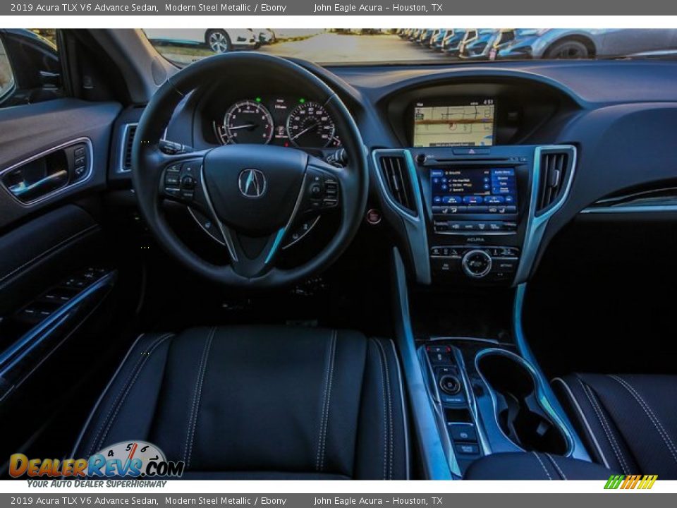 2019 Acura TLX V6 Advance Sedan Modern Steel Metallic / Ebony Photo #25