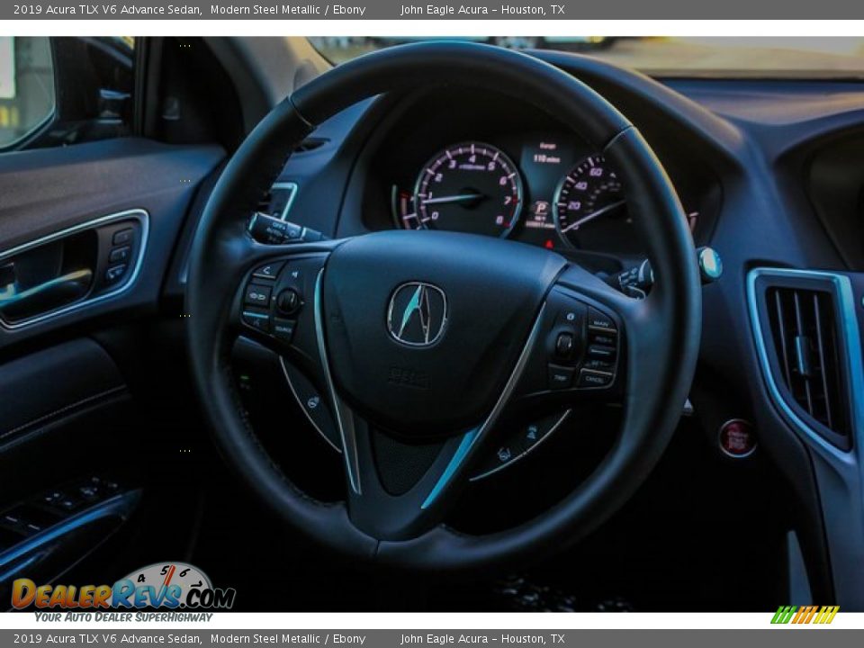 2019 Acura TLX V6 Advance Sedan Modern Steel Metallic / Ebony Photo #26