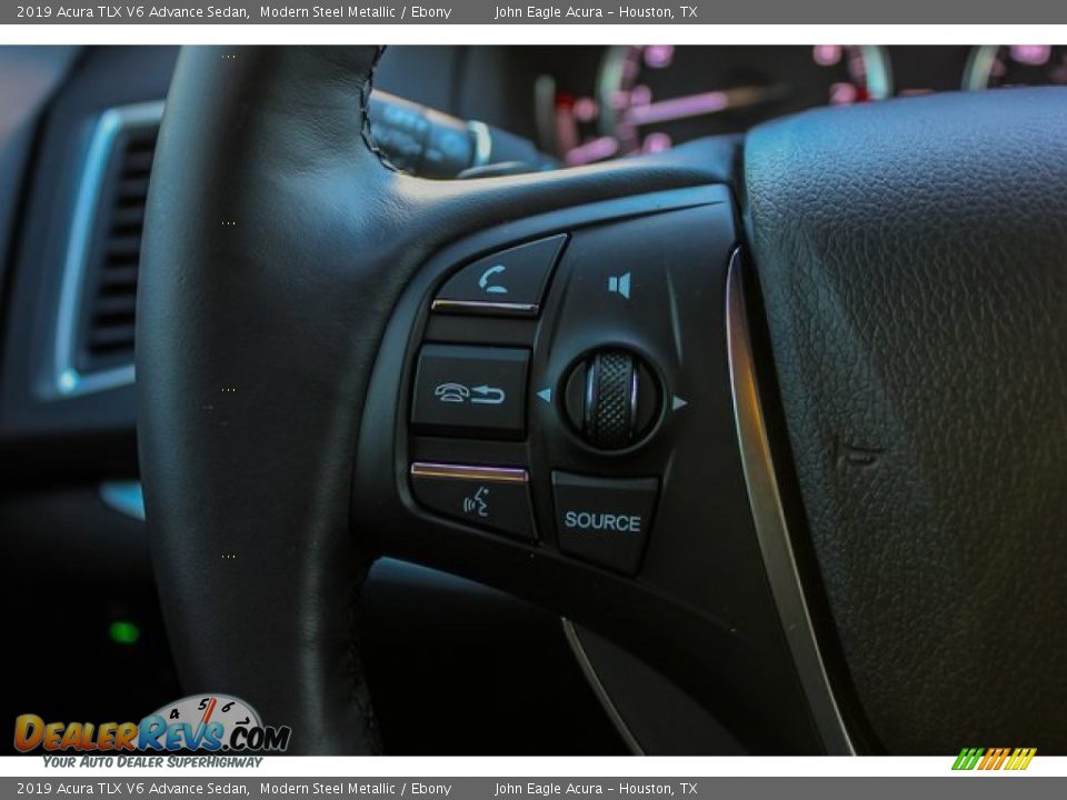 2019 Acura TLX V6 Advance Sedan Modern Steel Metallic / Ebony Photo #36