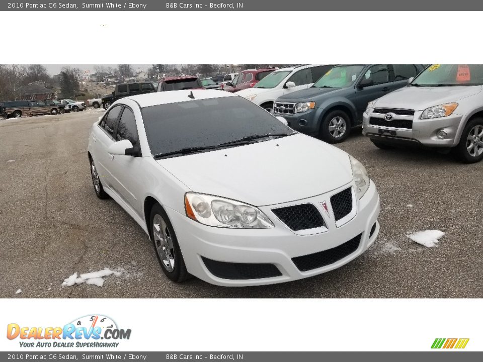2010 Pontiac G6 Sedan Summit White / Ebony Photo #2