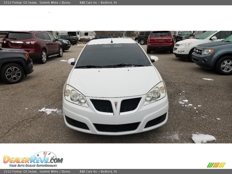 2010 Pontiac G6 Sedan Summit White / Ebony Photo #3
