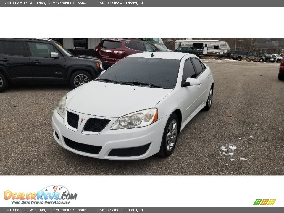 2010 Pontiac G6 Sedan Summit White / Ebony Photo #4