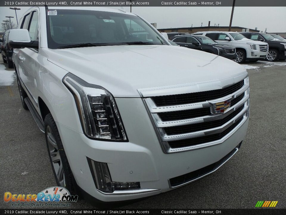 2019 Cadillac Escalade Luxury 4WD Crystal White Tricoat / Shale/Jet Black Accents Photo #1