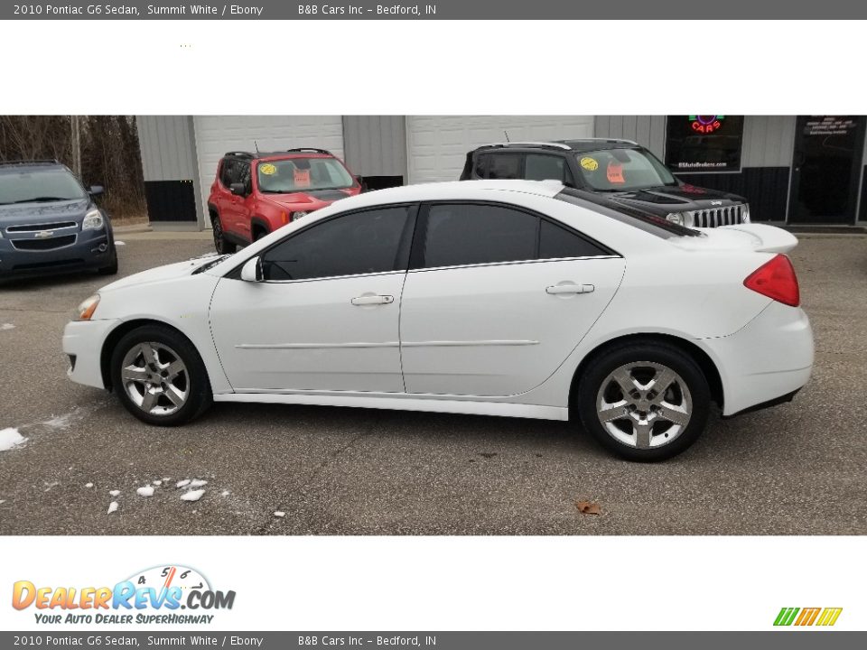 2010 Pontiac G6 Sedan Summit White / Ebony Photo #6