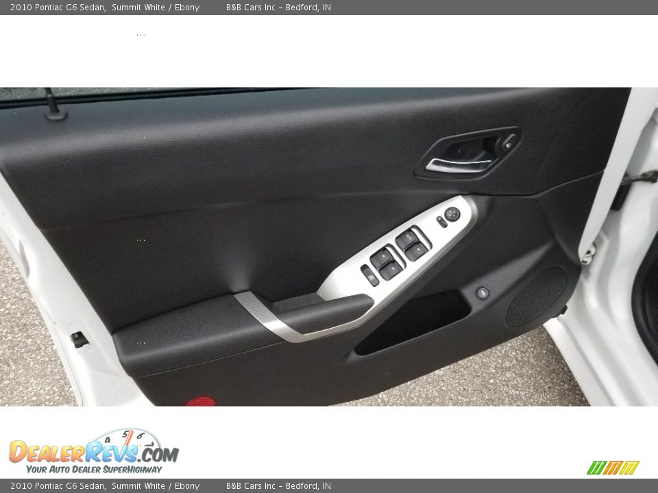 2010 Pontiac G6 Sedan Summit White / Ebony Photo #10