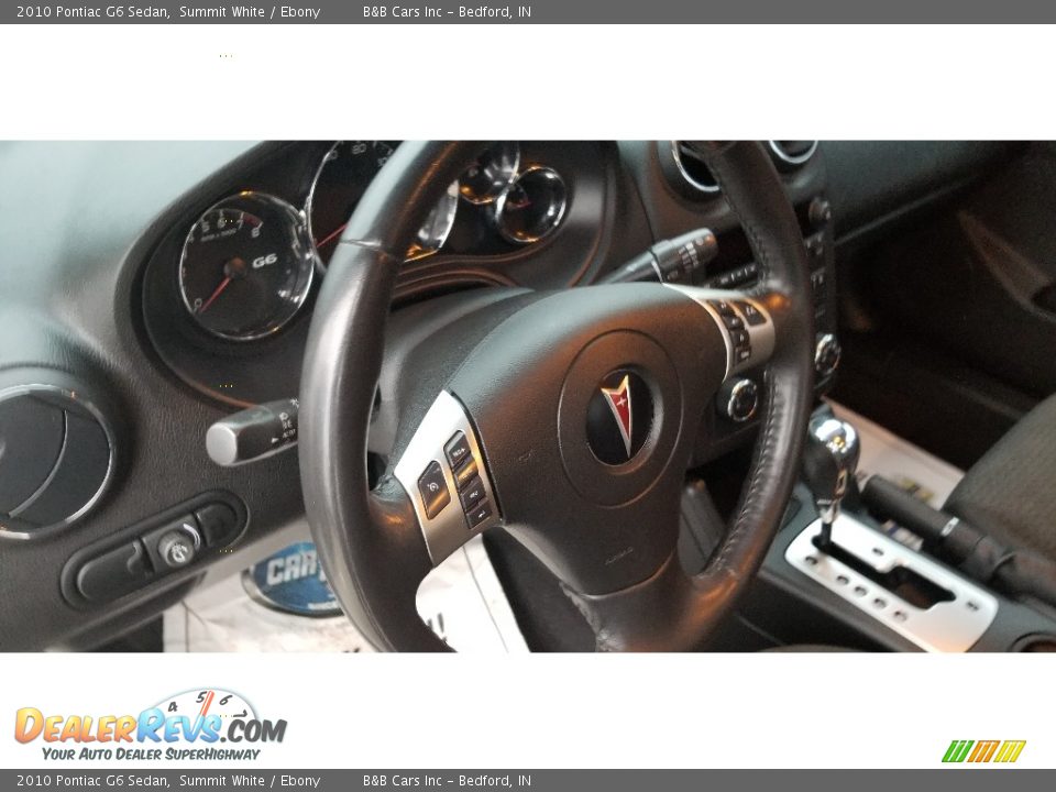 2010 Pontiac G6 Sedan Summit White / Ebony Photo #11