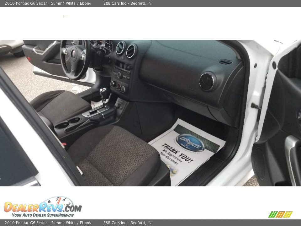 2010 Pontiac G6 Sedan Summit White / Ebony Photo #15