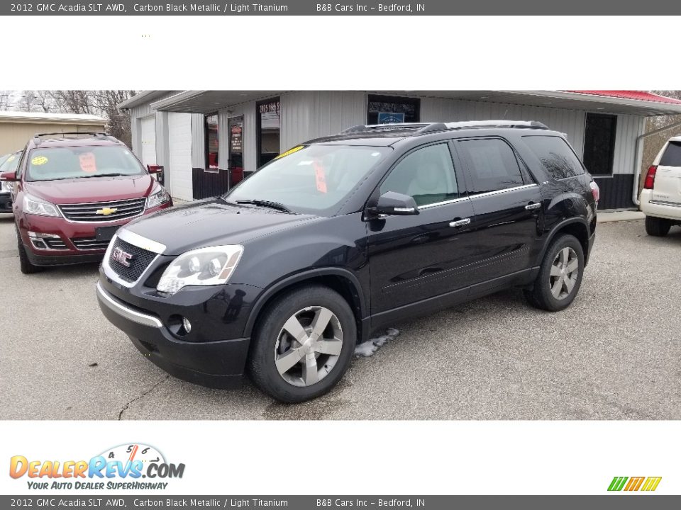 2012 GMC Acadia SLT AWD Carbon Black Metallic / Light Titanium Photo #4