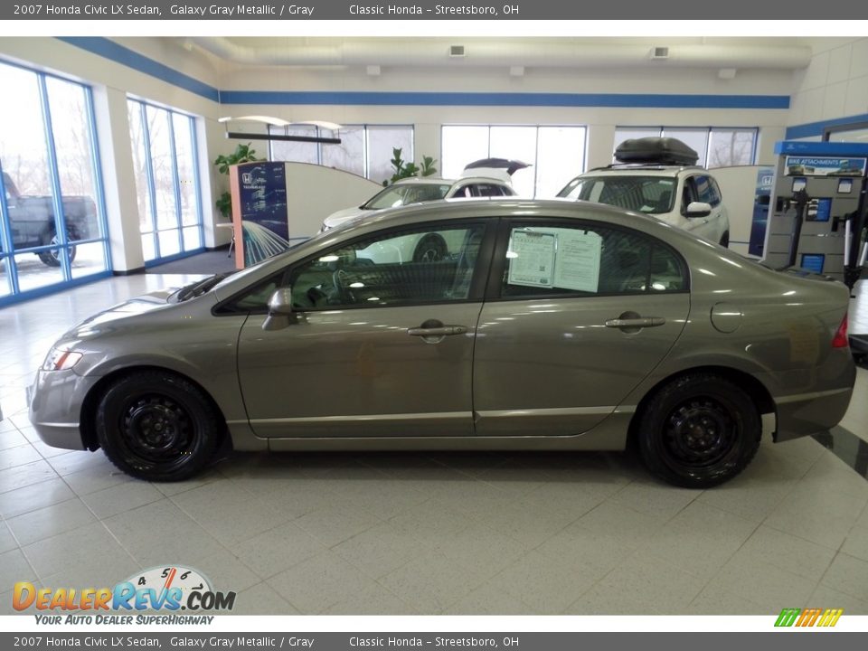 2007 Honda Civic LX Sedan Galaxy Gray Metallic / Gray Photo #2