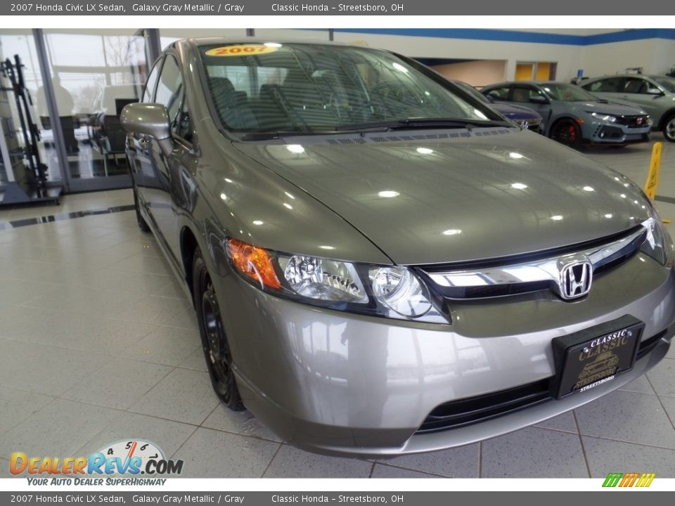 2007 Honda Civic LX Sedan Galaxy Gray Metallic / Gray Photo #6