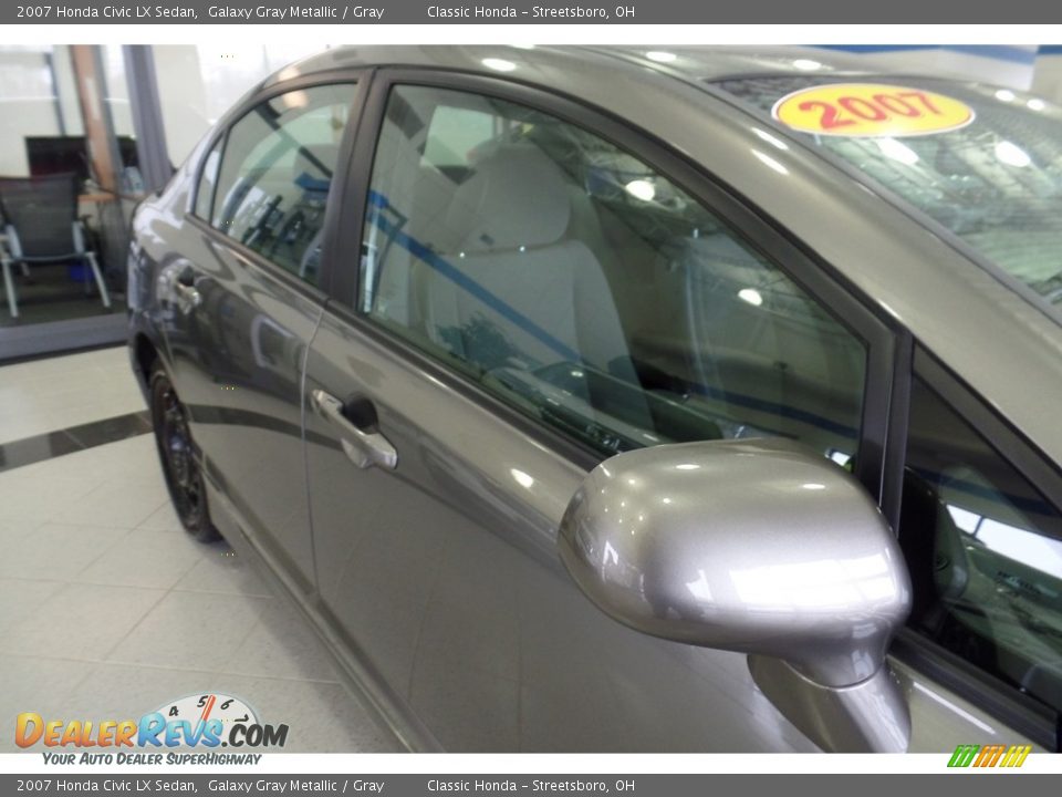 2007 Honda Civic LX Sedan Galaxy Gray Metallic / Gray Photo #11