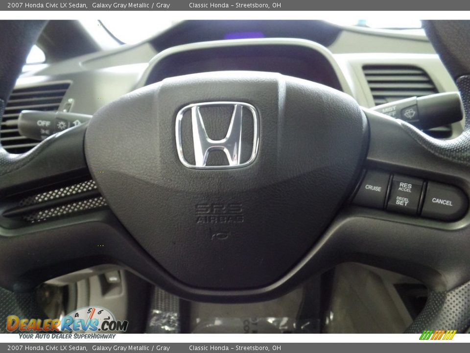2007 Honda Civic LX Sedan Galaxy Gray Metallic / Gray Photo #22