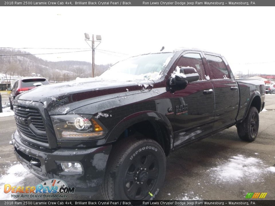 2018 Ram 2500 Laramie Crew Cab 4x4 Brilliant Black Crystal Pearl / Black Photo #1