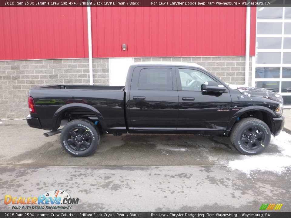 2018 Ram 2500 Laramie Crew Cab 4x4 Brilliant Black Crystal Pearl / Black Photo #6