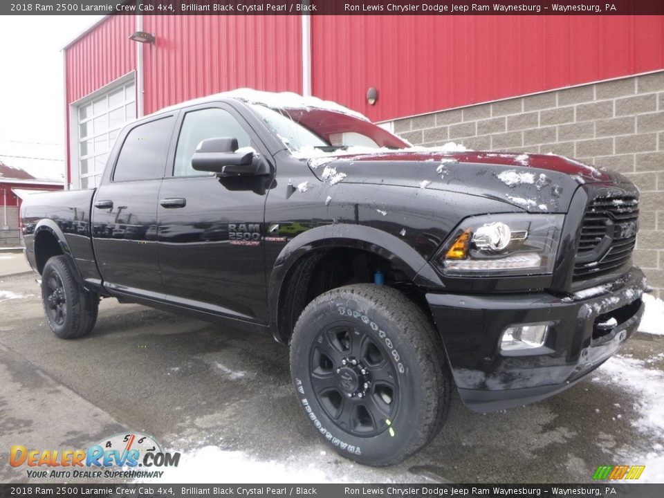 2018 Ram 2500 Laramie Crew Cab 4x4 Brilliant Black Crystal Pearl / Black Photo #7