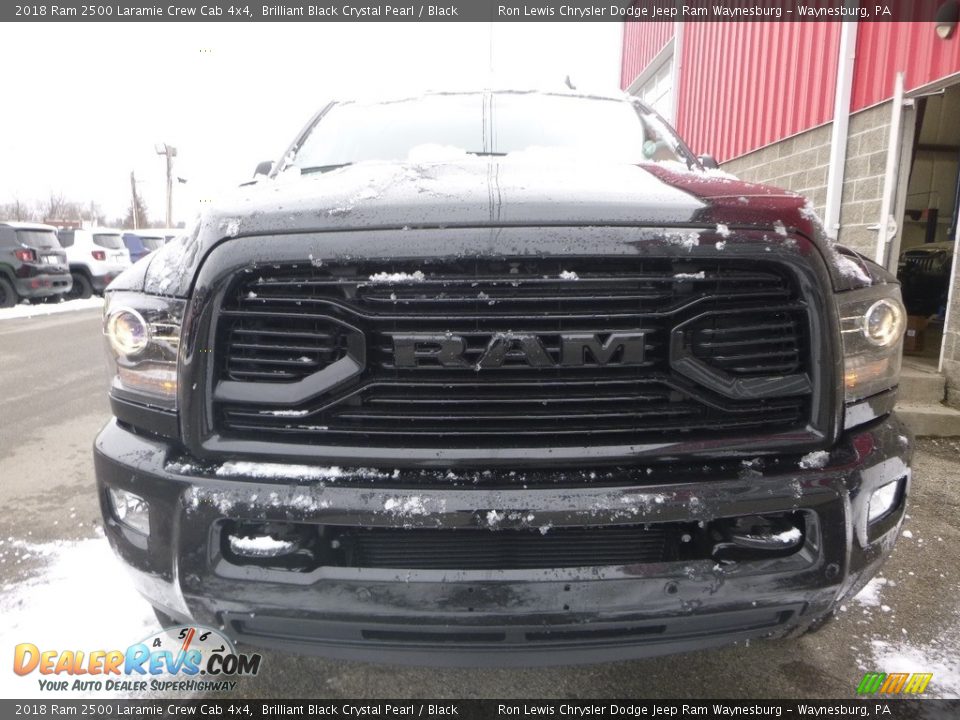2018 Ram 2500 Laramie Crew Cab 4x4 Brilliant Black Crystal Pearl / Black Photo #8
