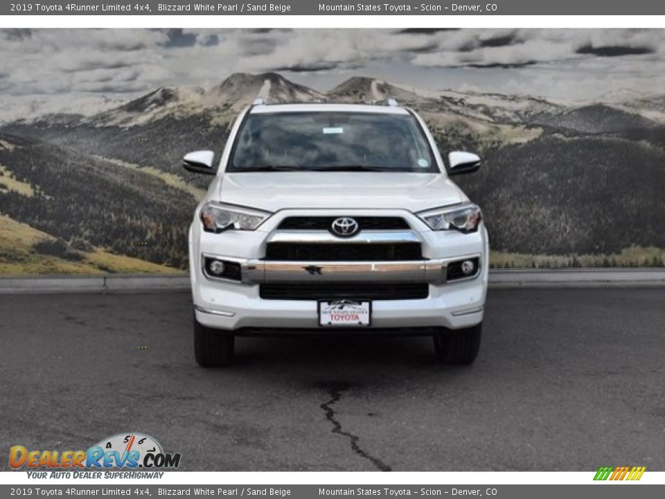 2019 Toyota 4Runner Limited 4x4 Blizzard White Pearl / Sand Beige Photo #2
