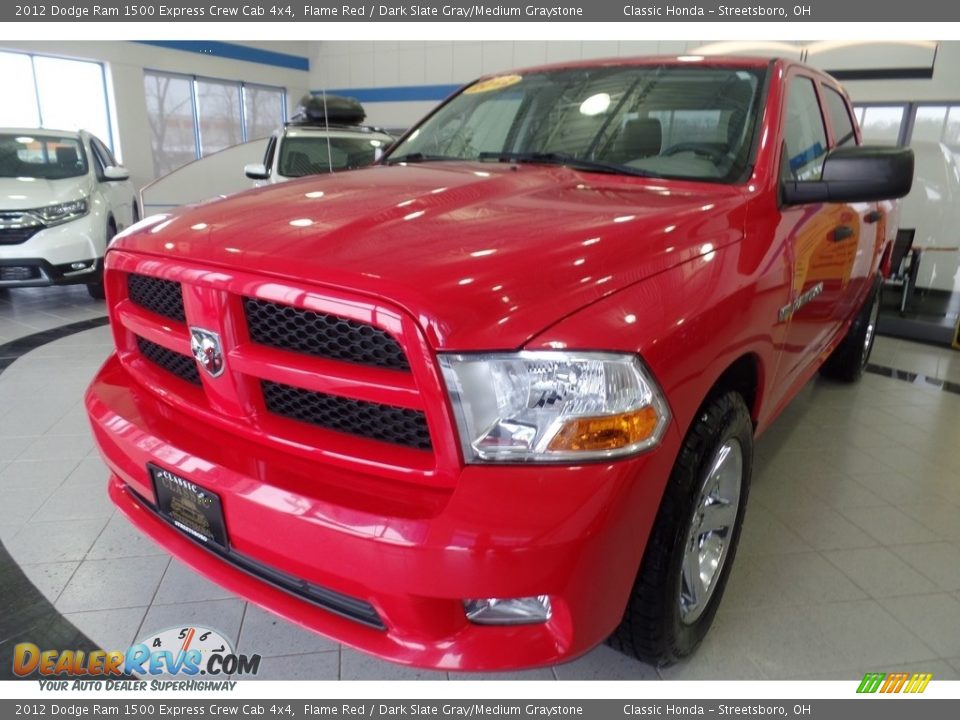 2012 Dodge Ram 1500 Express Crew Cab 4x4 Flame Red / Dark Slate Gray/Medium Graystone Photo #1