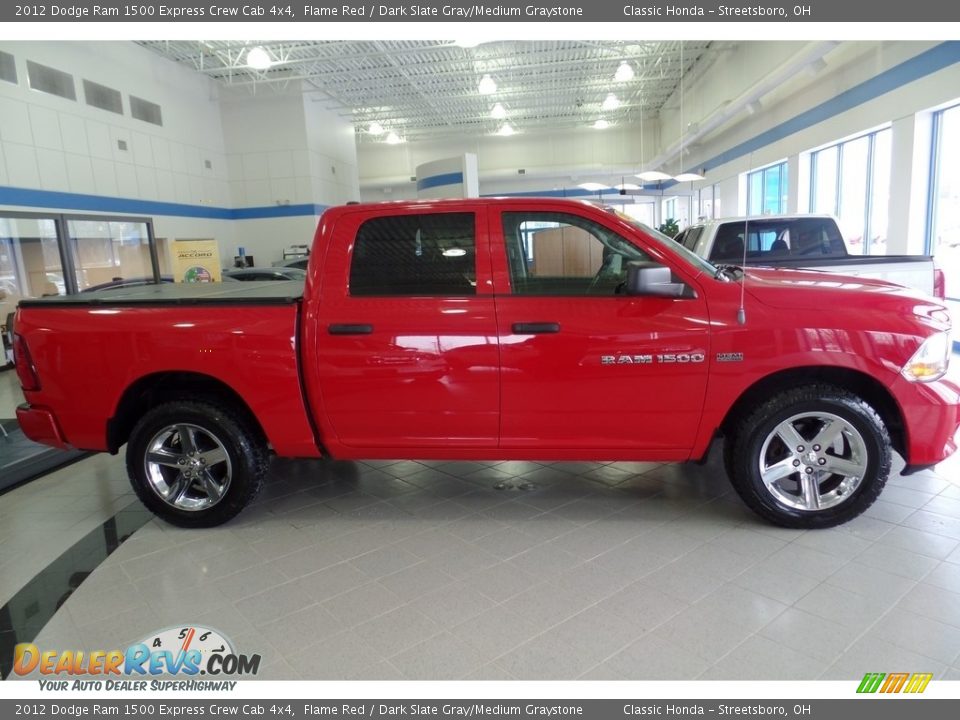 2012 Dodge Ram 1500 Express Crew Cab 4x4 Flame Red / Dark Slate Gray/Medium Graystone Photo #5