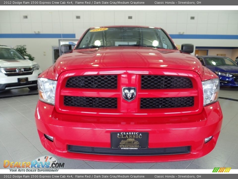 2012 Dodge Ram 1500 Express Crew Cab 4x4 Flame Red / Dark Slate Gray/Medium Graystone Photo #13