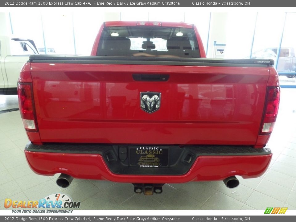 2012 Dodge Ram 1500 Express Crew Cab 4x4 Flame Red / Dark Slate Gray/Medium Graystone Photo #14