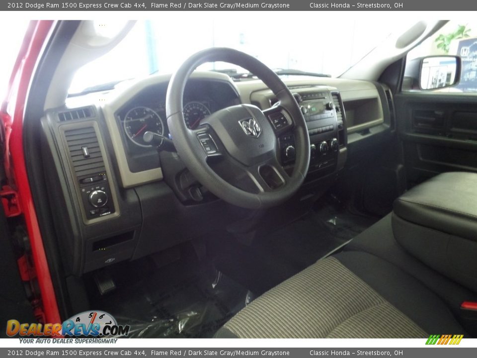2012 Dodge Ram 1500 Express Crew Cab 4x4 Flame Red / Dark Slate Gray/Medium Graystone Photo #15
