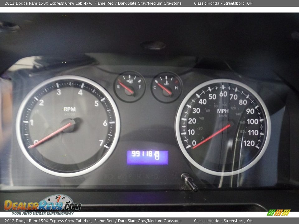 2012 Dodge Ram 1500 Express Crew Cab 4x4 Flame Red / Dark Slate Gray/Medium Graystone Photo #25