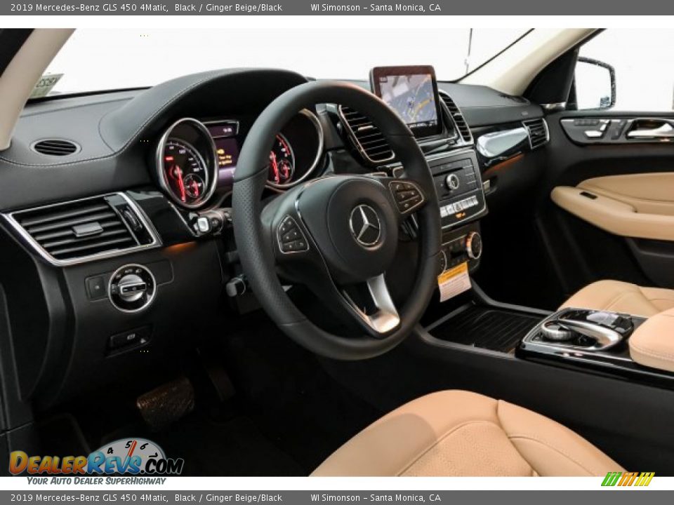 2019 Mercedes-Benz GLS 450 4Matic Black / Ginger Beige/Black Photo #4