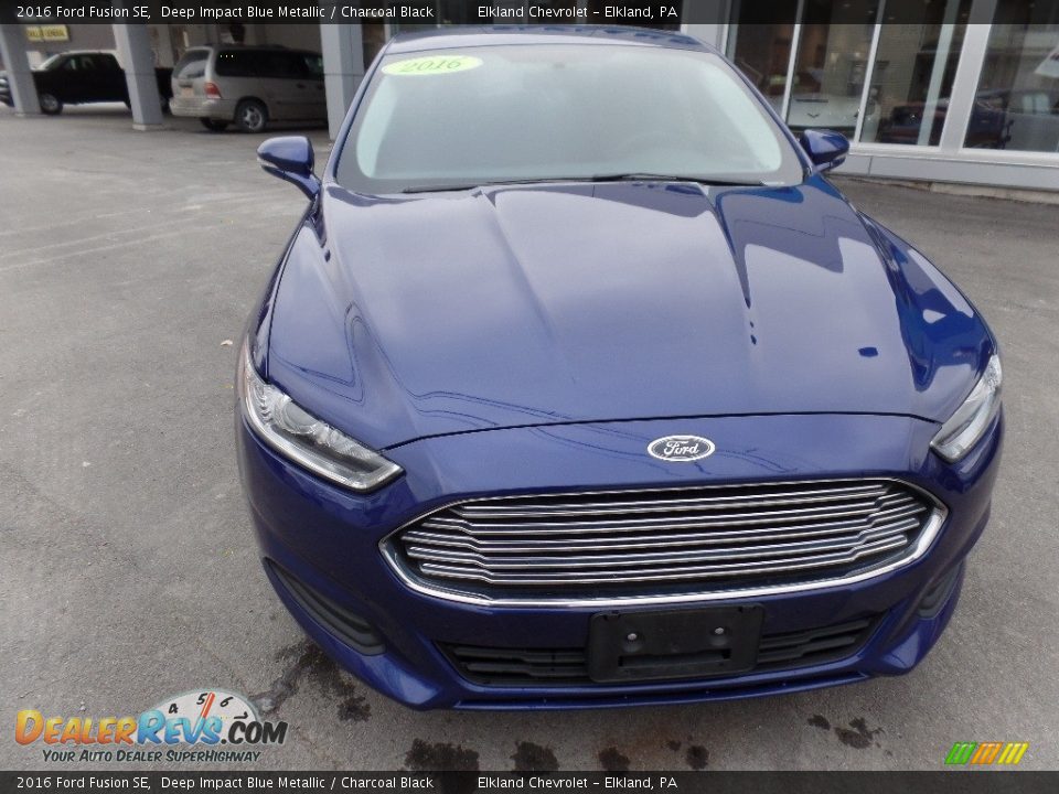 2016 Ford Fusion SE Deep Impact Blue Metallic / Charcoal Black Photo #3