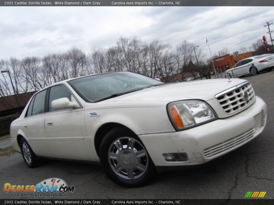 2003 Cadillac DeVille Sedan White Diamond / Dark Gray Photo #2