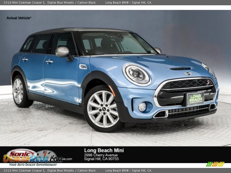 2019 Mini Clubman Cooper S Digital Blue Metallic / Carbon Black Photo #1