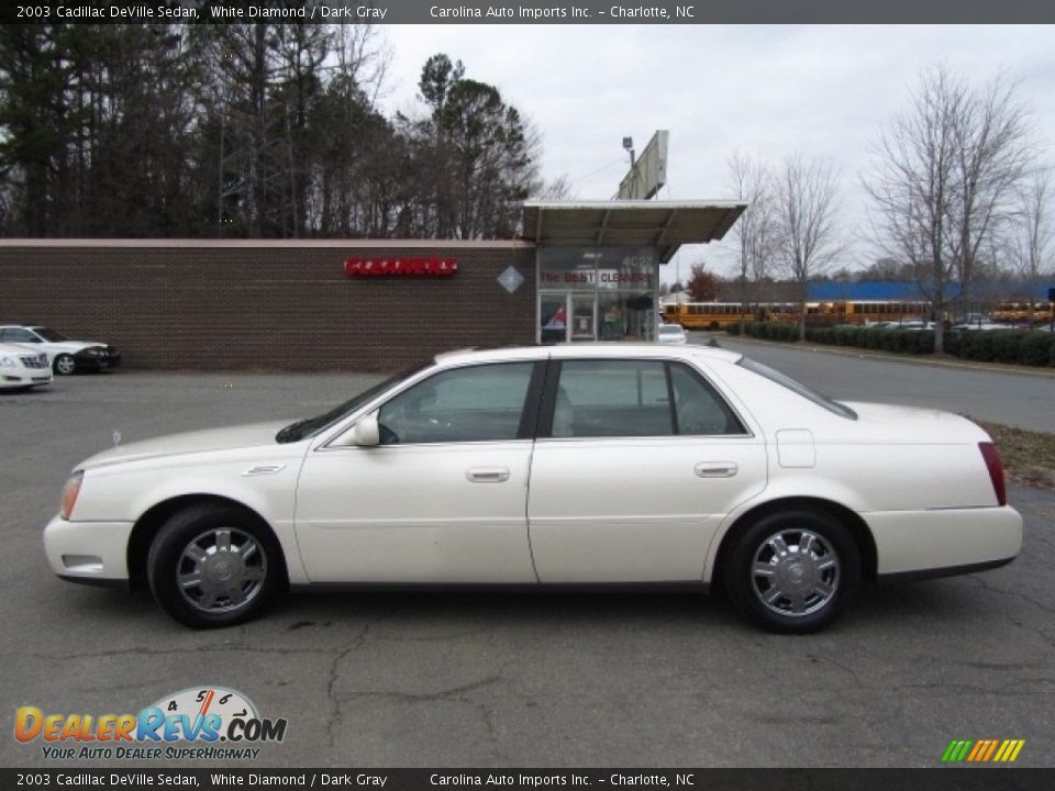 2003 Cadillac DeVille Sedan White Diamond / Dark Gray Photo #7